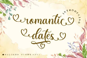 Romantic Dates font