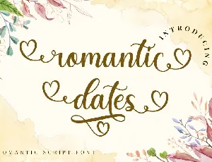 Romantic Dates font