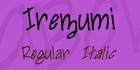 Irezumi font