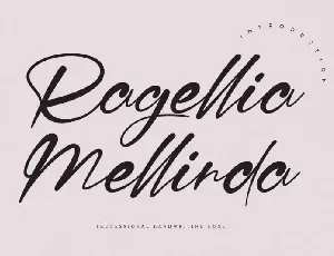 Ragellia Mellinda Script font