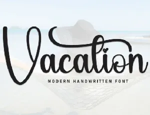 Vacation Script font