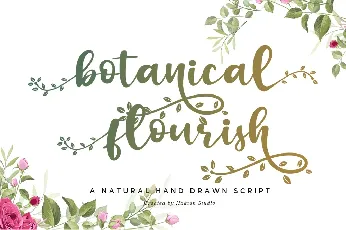 Botanical Flourish Script Calligraphy font