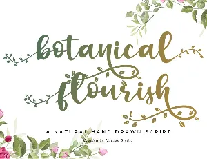 Botanical Flourish Script Calligraphy font