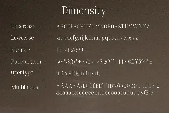 Dimensity font