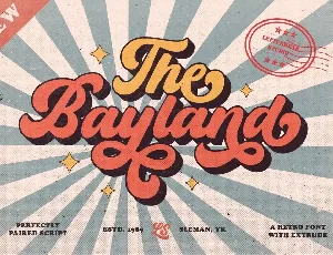 The Bayland Retro Script font