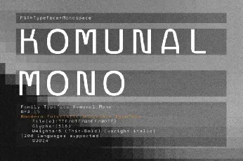 Komunal Mono Family font