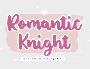 Romantic Knight font