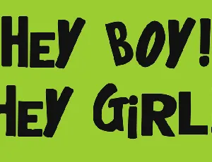 hey boy! hey girl! font