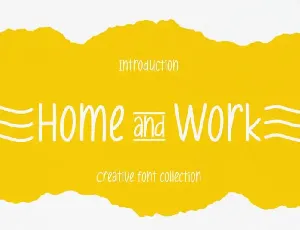 Home And Work Display font