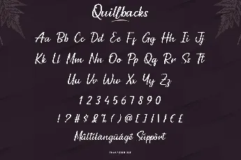 Quillbacks font