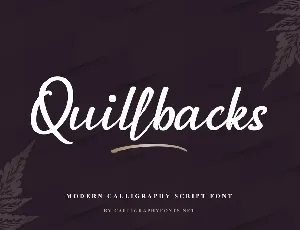 Quillbacks font