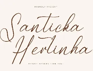 Santicka Herlinha DEMO VERSION font