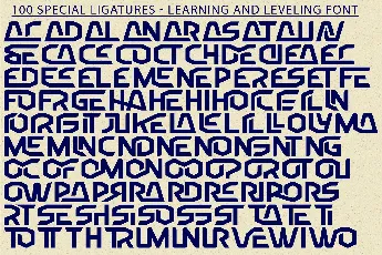 Learning and Leveling Demo font