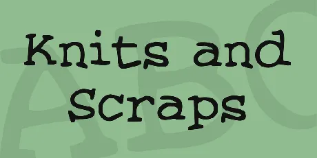 Knits and Scraps font