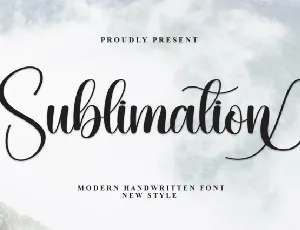 Sublimation Script Typeface font