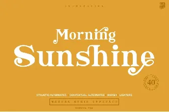 Morning Sunshine Modern Serif Typeface font