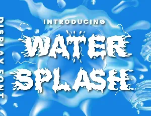 Water Splash font