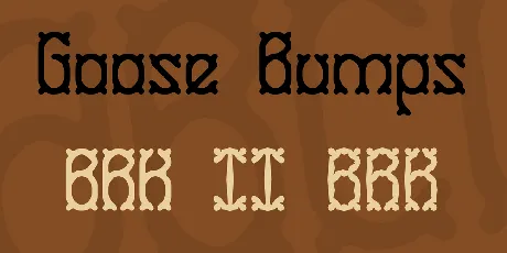 Goose Bumps font