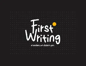 First Writing font