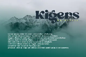 Kigers font