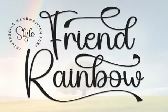 Friend Rainbow Script font