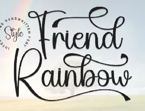 Friend Rainbow Script font