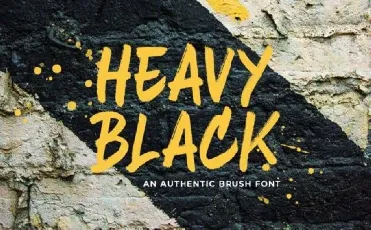 Heavy Black Brush font