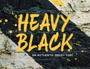 Heavy Black Brush font