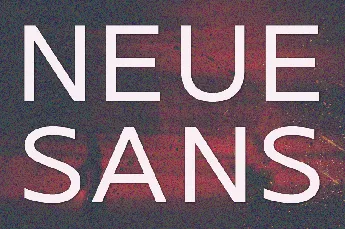 Neue Sans font