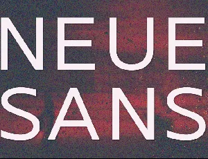 Neue Sans font