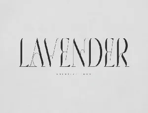 Lavender Serif font