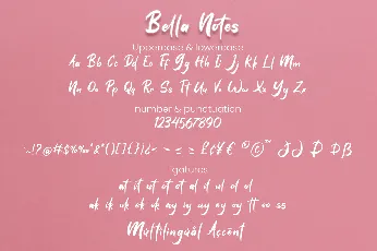 Bella Notes - Personal Use font