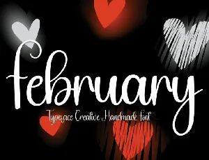 February Script font