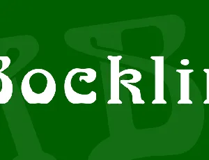 Bocklin font