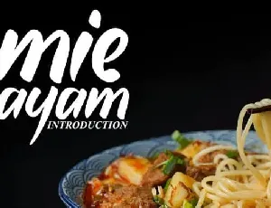 Mie Ayam Script font