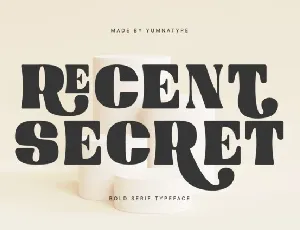 Recent Secret font