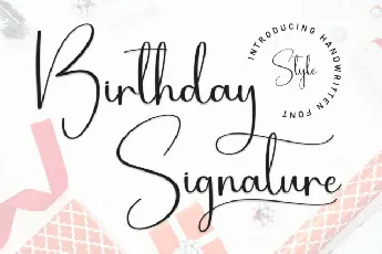 Birthday Signature Script font