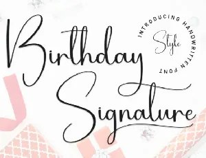 Birthday Signature Script font