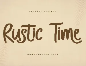 Rustic Time - Personal Use font