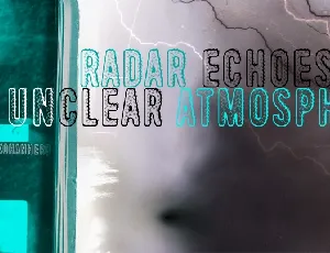 Radar Echoes, Unclear Atmospher font