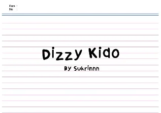 Dizzy Kiddo Display font