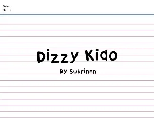 Dizzy Kiddo Display font