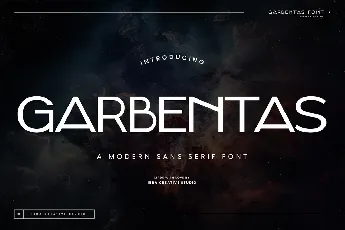 Garbentas font