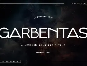 Garbentas font