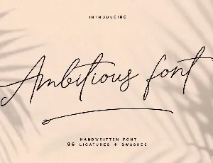 Ambitious font