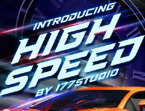 High Speed – Sports Display font