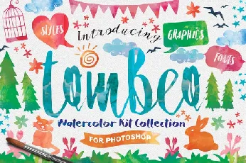 Tombeo Watercolor Kit Collection font