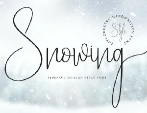 Snowing Script font