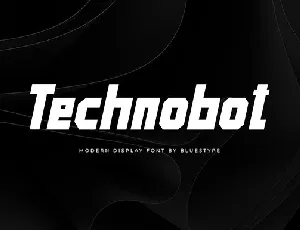 Technobot-Italic font