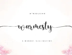 Warmesty Modern Calligraphy font